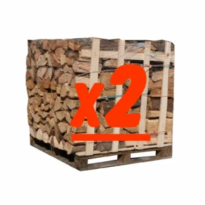Bûches 25 cm: 2 Palettes Mélange chêne blanc et Hêtre/Charme