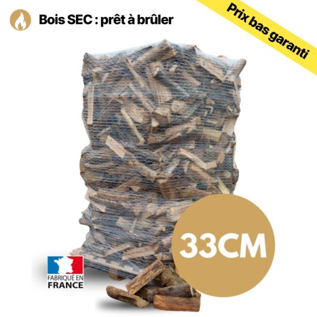 Bois de chauffage 33 cm ballot sur palette 2 m³ – 2,24 stères